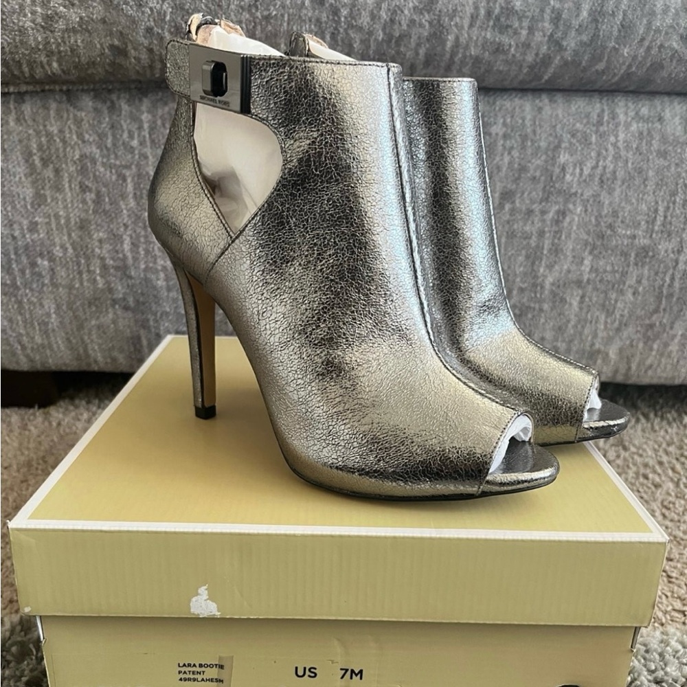 Michael Kor Lara Bootie in Pewter